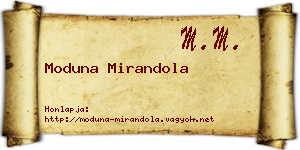 Moduna Mirandola névjegykártya